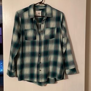 Green Plaid Flannel Shirt